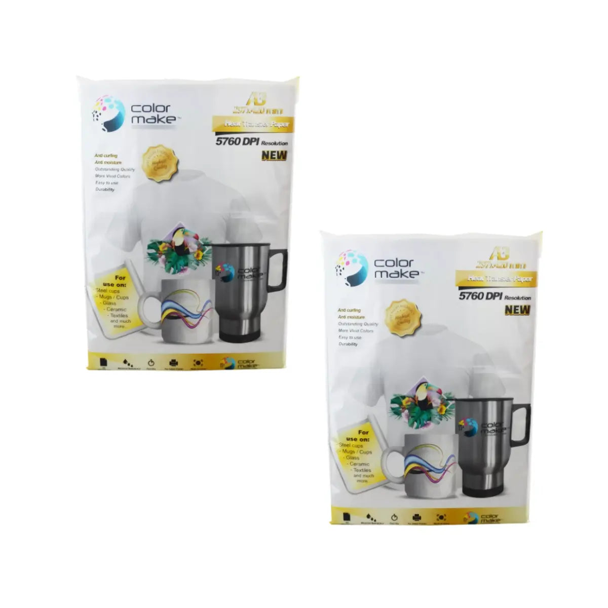 2 Pack Papel Sublimacion Sublimar Premium 100h C/u 110gr A3 Color Make - ColorMake