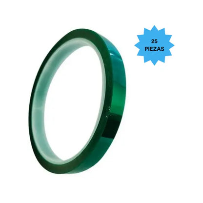 25 pz Cinta Termica Sublimar Sublimacion 10 Mm Color Make Color Verde - ColorMake