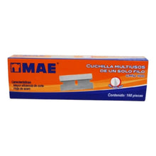 Cuchillas multiusos de un solo filo caja con 100 pzas - Mae