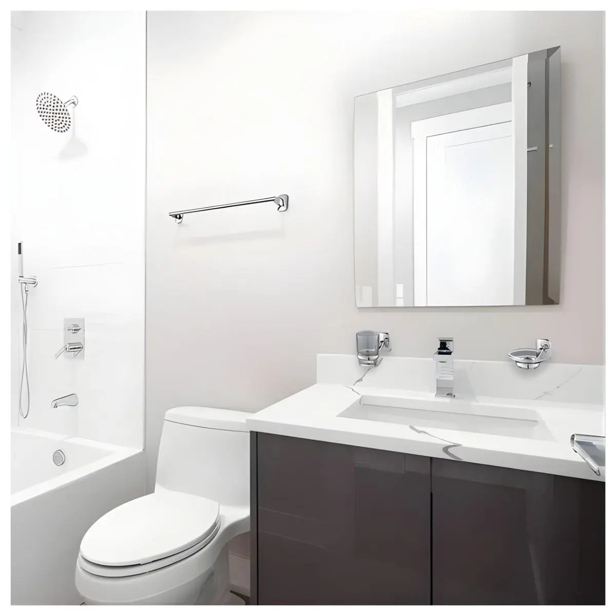 Juego Accesorios Baño 6 Piezas Meer Cromado INNER 2PZ - CNX - detalle