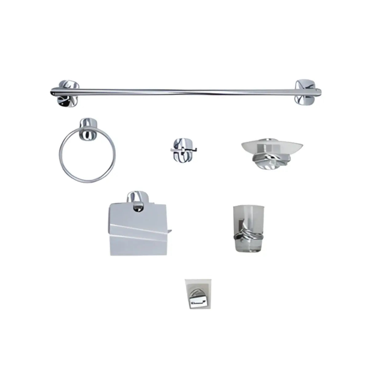 Juego Accesorios Baño 6 Piezas Cromado Meer - CNX - empaque