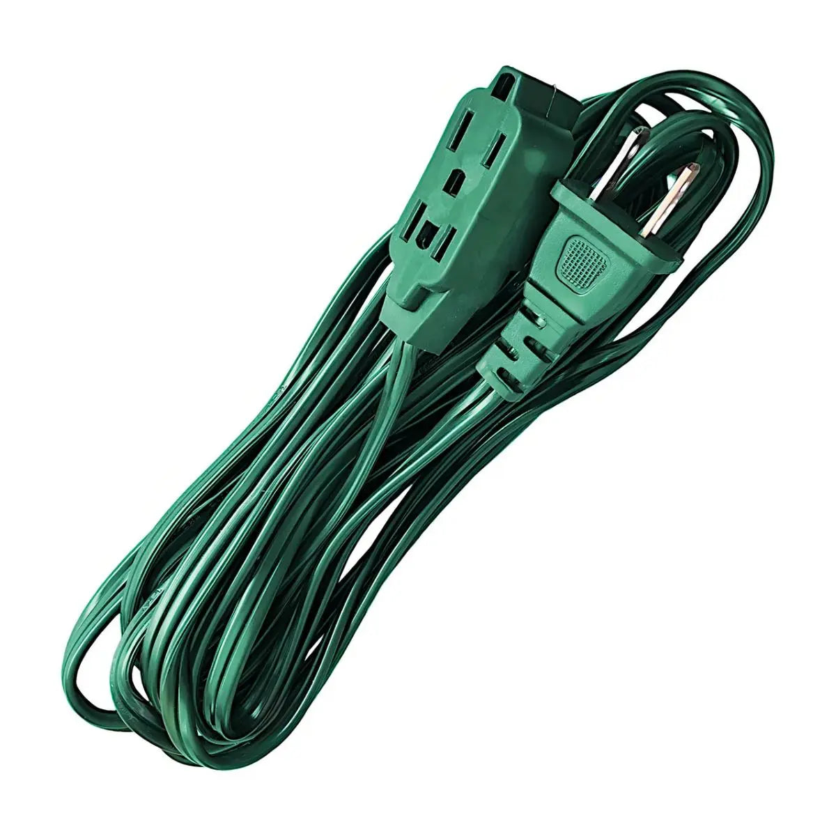 EXTENSION ELECTRICA VERDE CON CLAVIJA ESTANDAR 5 METROS TECHTOOLS - CNX - vista lateral