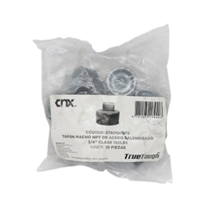 Tapon Macho 150 Libras Acero Galvanizado 1/2” CNX - CNX - vista lateral