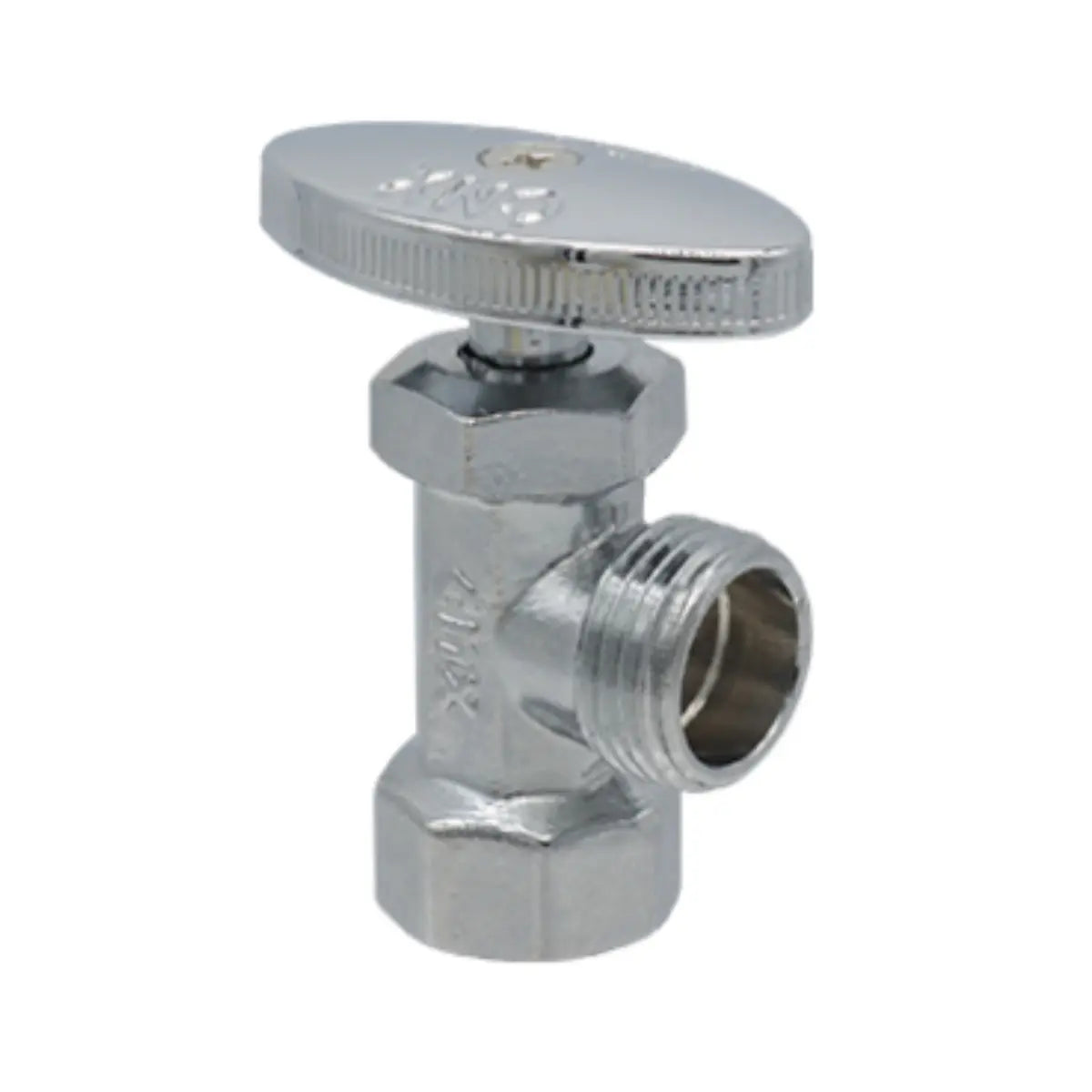 Valvula Angular h*m Volante 1/2” x 1/2” Cromado CNX - CNX - vista lateral