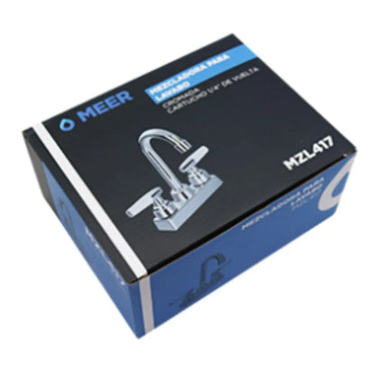 Mezcladora Lavabo MEER Cromado 1/4" Vuelta - CNX - empaque