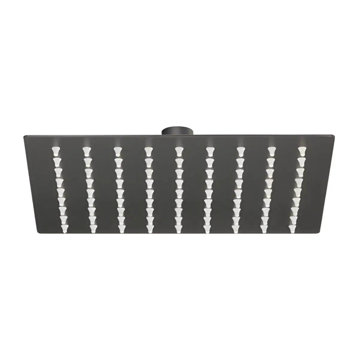 Regadera Cuadrada 8" Acero Inox Negro Mate Sistema Anti-Sarro Meer - CNX - vista lateral