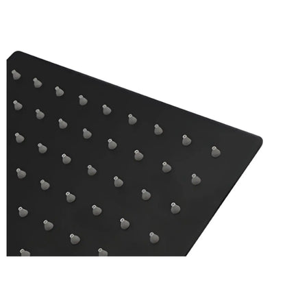 Regadera Cuadrada 8" Acero Inox Negro Mate Sistema Anti-Sarro Meer - CNX - vista trasera