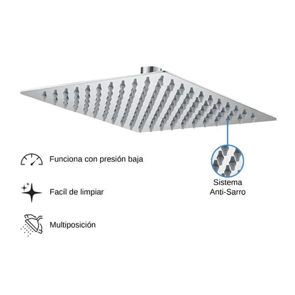 Regadera Cuadrada 16" Meer MASTER 20PZ - CNX - vista trasera