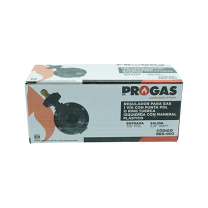 Regulador Para Gas 1 Via Aluminio Progas - CNX - vista lateral