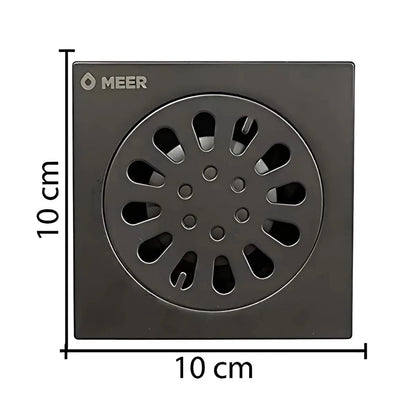Coladera Resumidero Cuadrada 4'' Meer Color Negro Mate - CNX - empaque