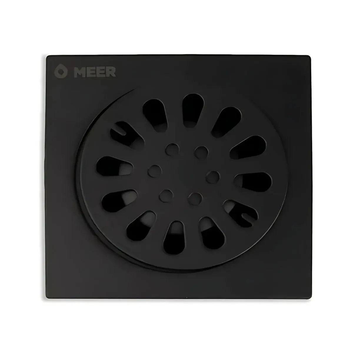 Coladera Resumidero Cuadrada 4'' Meer Color Negro Mate - CNX - vista lateral