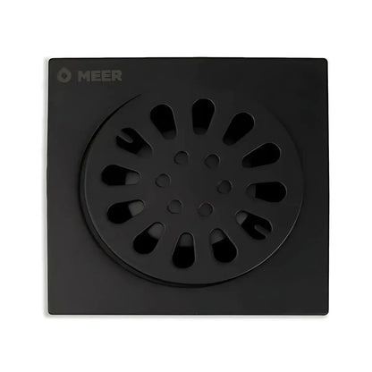 Coladera Resumidero Cuadrada 4'' Meer Color Negro Mate - CNX - vista lateral