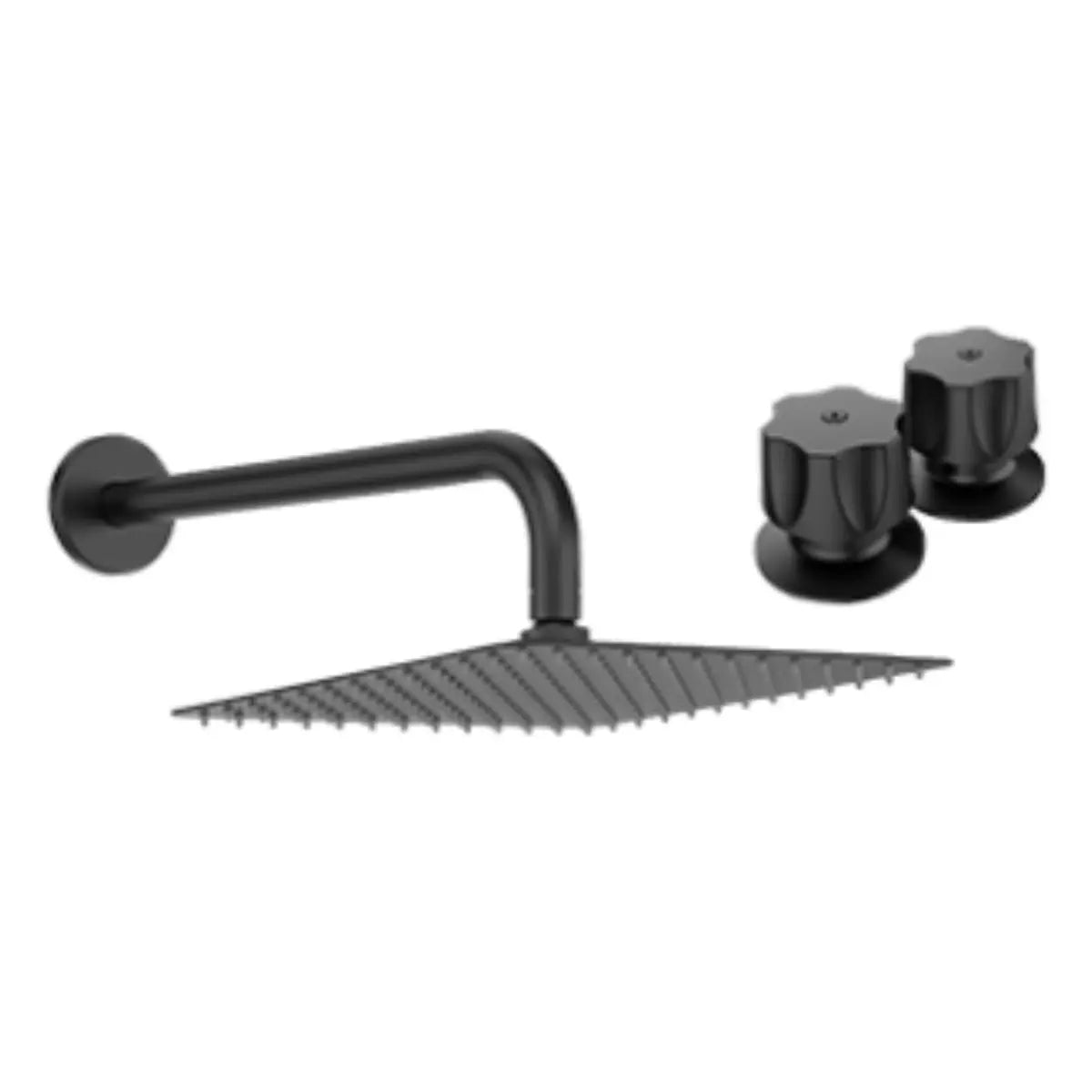 Juego Regadera MEER 8" Tubo Manerales Balance Negro Mate - CNX