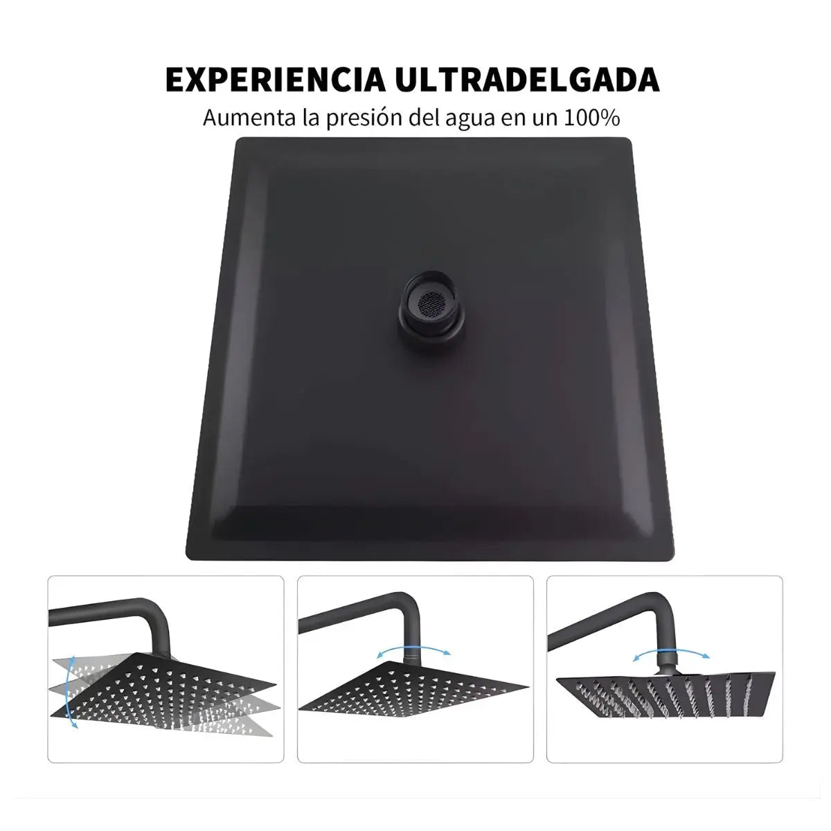Juego Regadera 8" Con Tubo Y Manerales Balance Meer - CNX - detalle