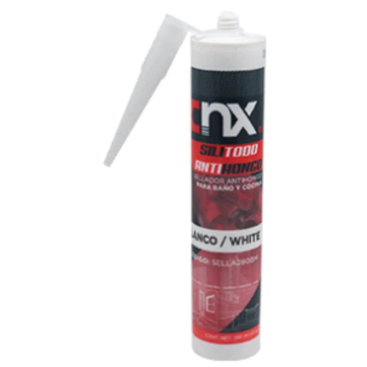 Silitodo Sellador Antihongo CNX Baño Cocina 280 ml Blanco - CNX - vista lateral