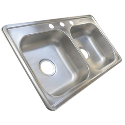 Tarja Doble MEER Empotrable Acero Inoxidable 84 x 48 x 15 - CNX - empaque