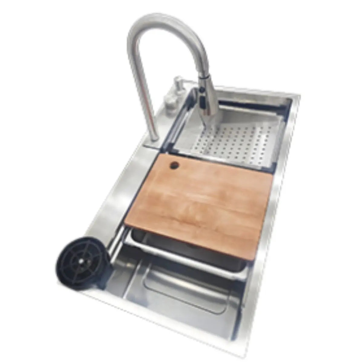 Set Tarja MEER Cocina Mezcladora Accesorios Empotrable Cromada - CNX