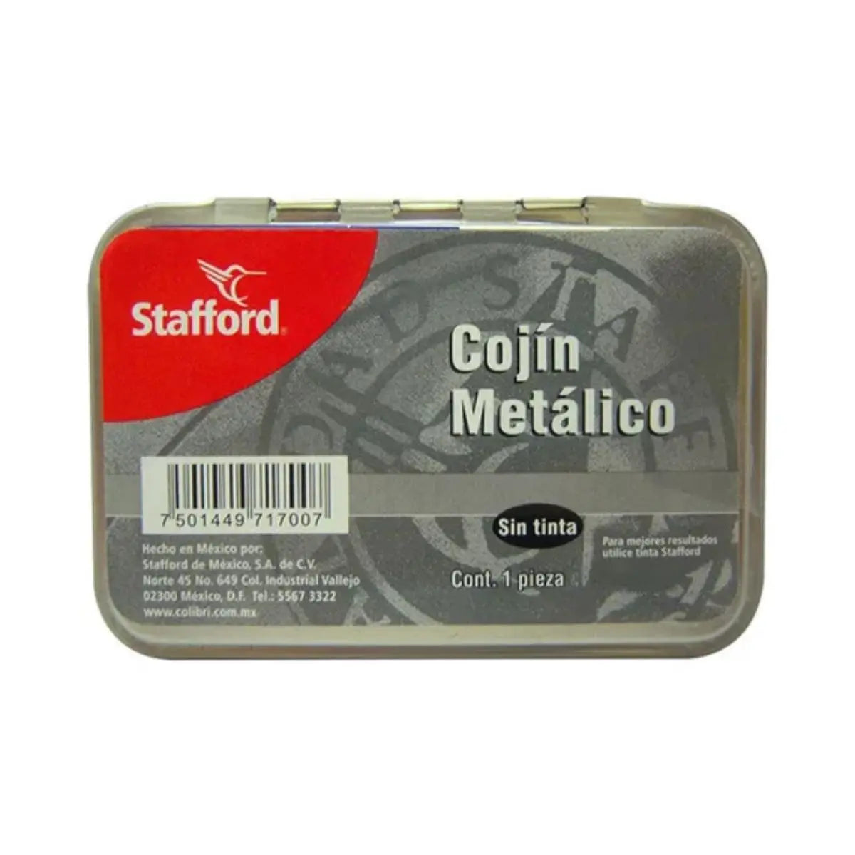 Cojin Sello Metalico No. 1 Sin Tinta Satfford - Azor - empaque