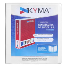Carpeta Panoramica Carta Kyma Argollas 1 Pulgada Blanca - Kyma - vista lateral