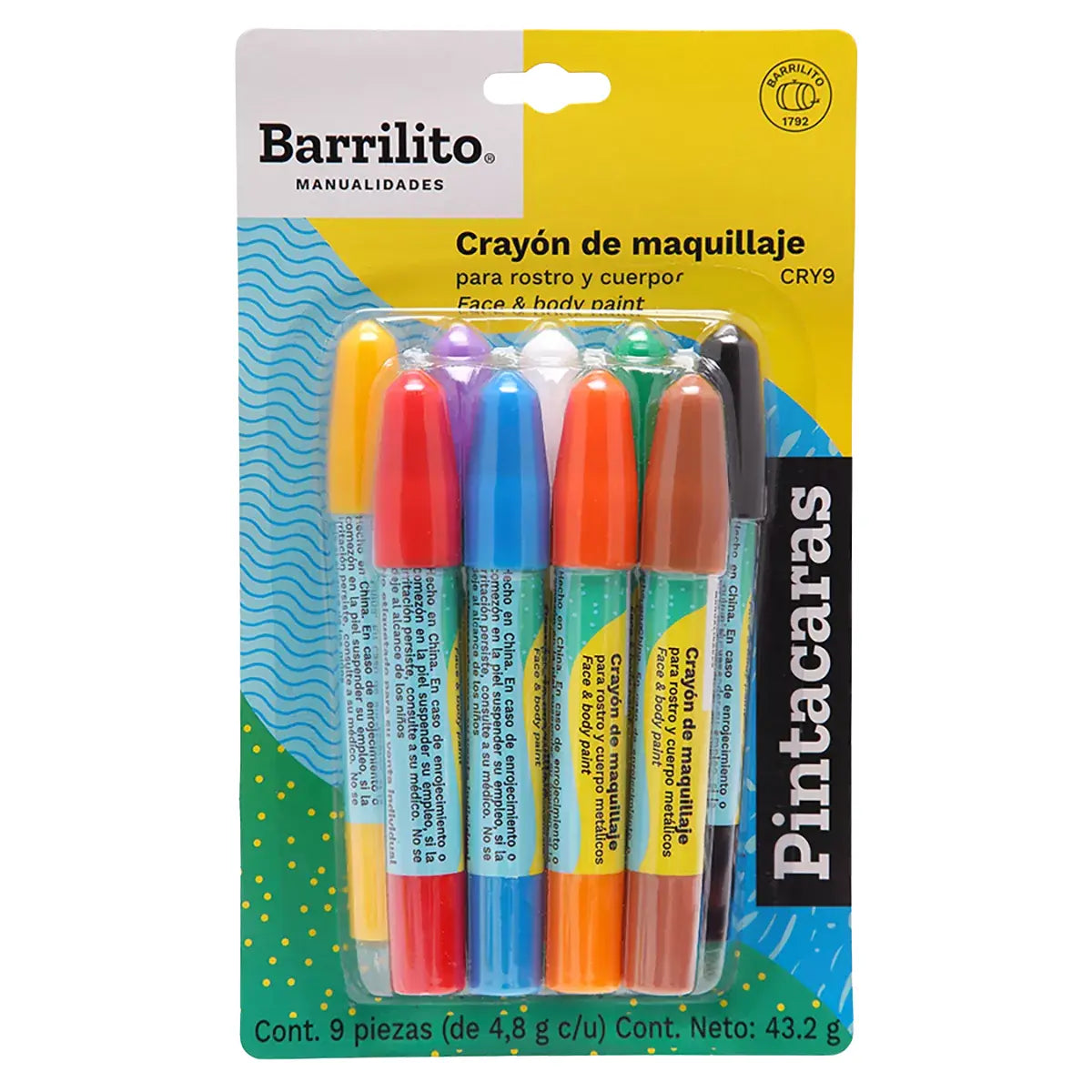 CRAYONES PINTACARAS/ FOMY C/9PZAS 2091 2 - ACCO - detalle