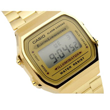 Reloj Casio Vintage Unisex Color de la correa Dorado Color del bisel Dorado Color del fondo Azul claro - Casio