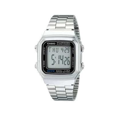Reloj Digital Casio Retro Color Plateado Acero Inoxidable A178wa-1a - Casio - detalle