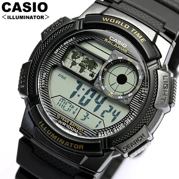 Reloj Digital Casio Youth Series Color Negro Ae-1000w-1av - Casio - vista lateral