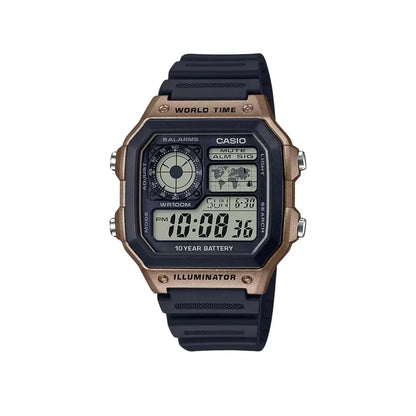 Reloj Digital Casio Ae-1200wh-5av C/negro café Correa/resina - Casio