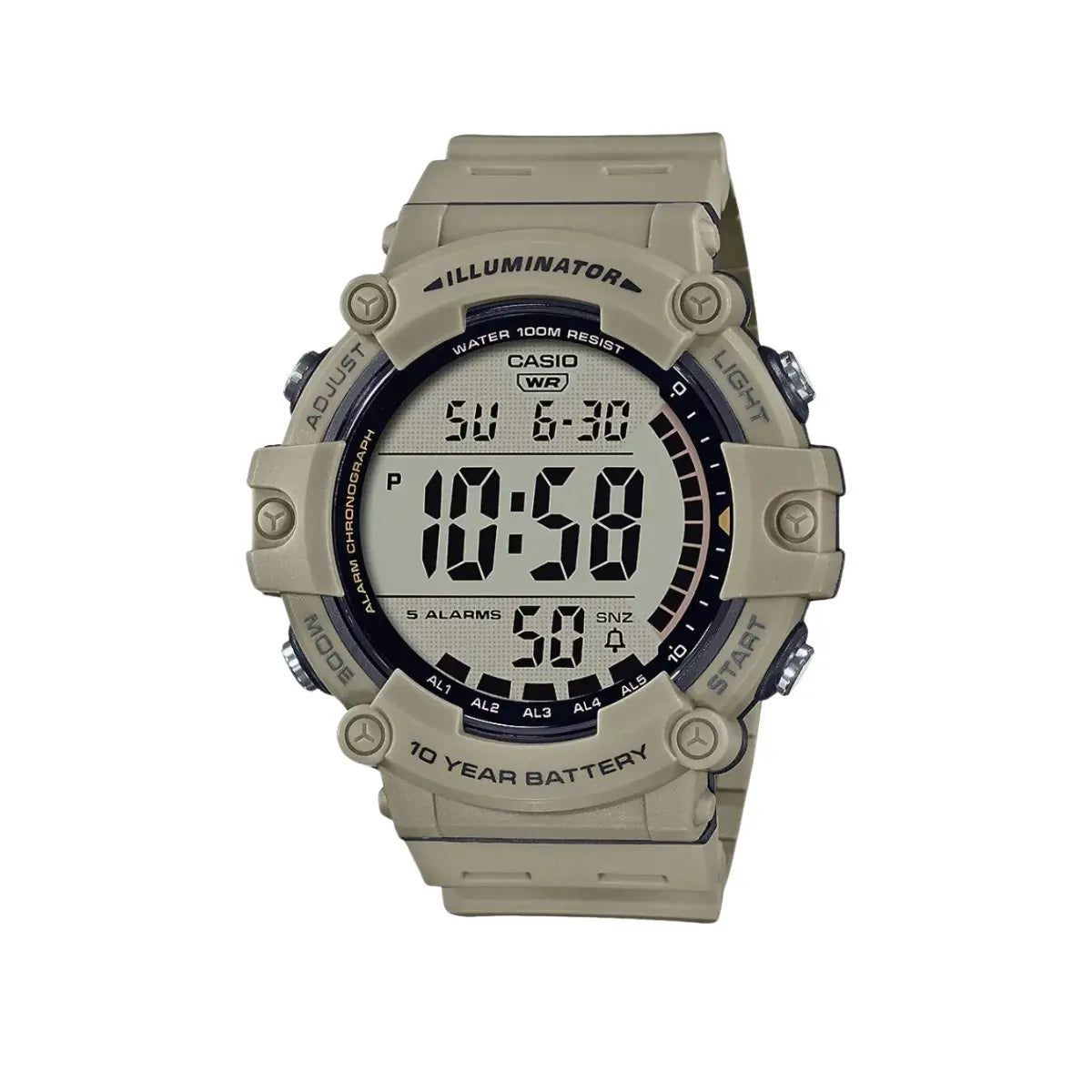 Reloj Digital Casio Iluminator Ae-1500wh-5av Color/cafe - Casio