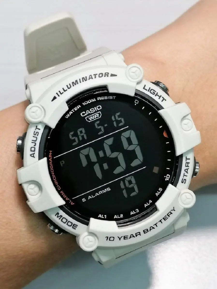 Reloj Digital Casio Illuminator Ae-1500wh-8b2v Color Blanco - Casio - vista lateral