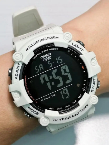 Reloj Digital Casio Illuminator Ae-1500wh-8b2v Color Blanco - Casio - vista lateral