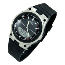 Reloj de pulsera Casio Collection AW-80 de cuerpo color plateado y negro, analogico-digital - Casio - detalle