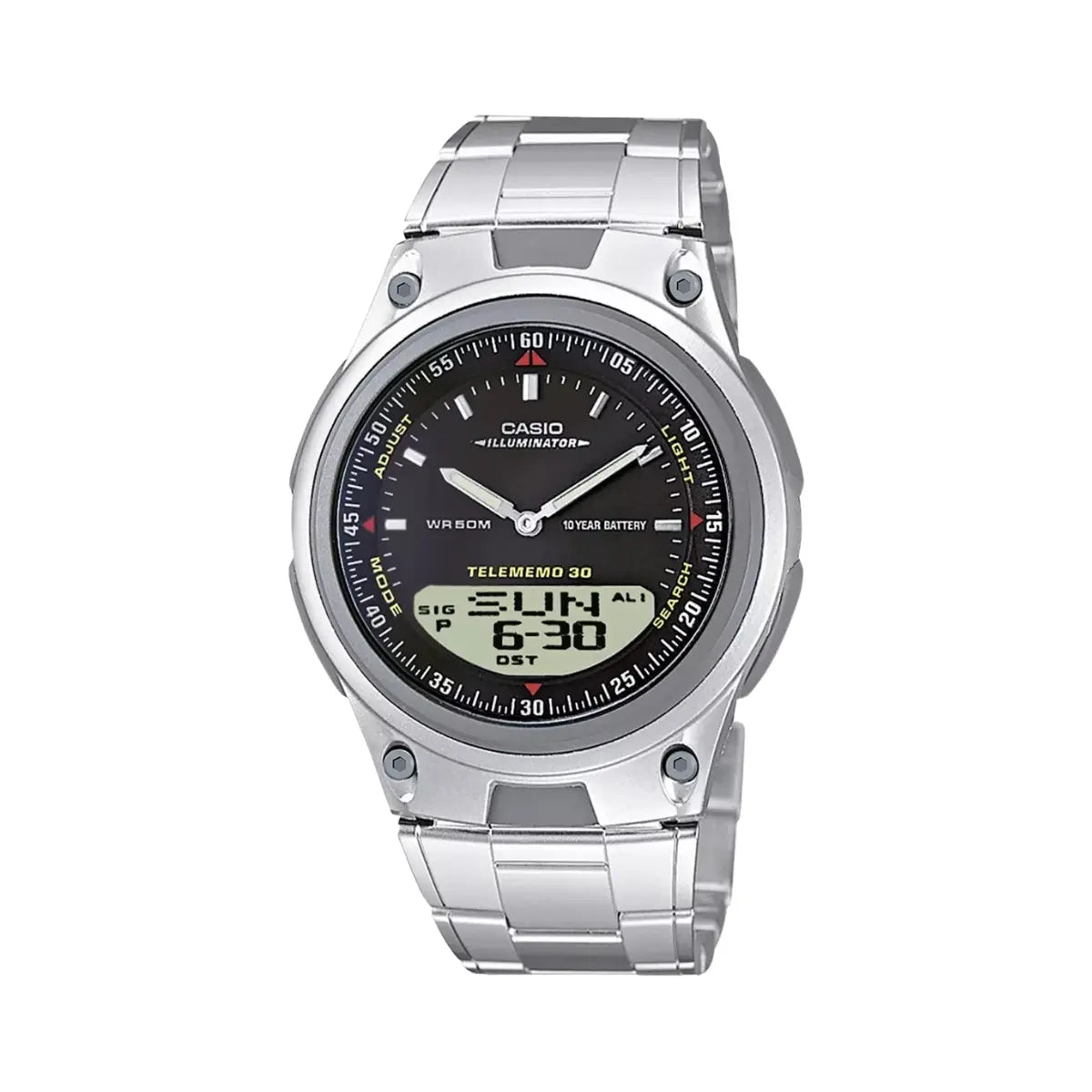 Reloj Casio Core Aw-80d-1av Fondo/negro Color/plateado - Casio - vista lateral