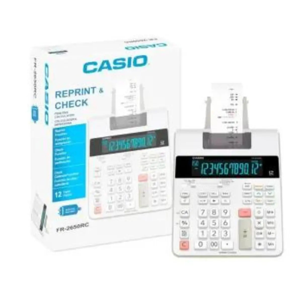 Sumadora Calculadora Impresión Casio Fr-2650rc 12 Dígitos - Casio - uso