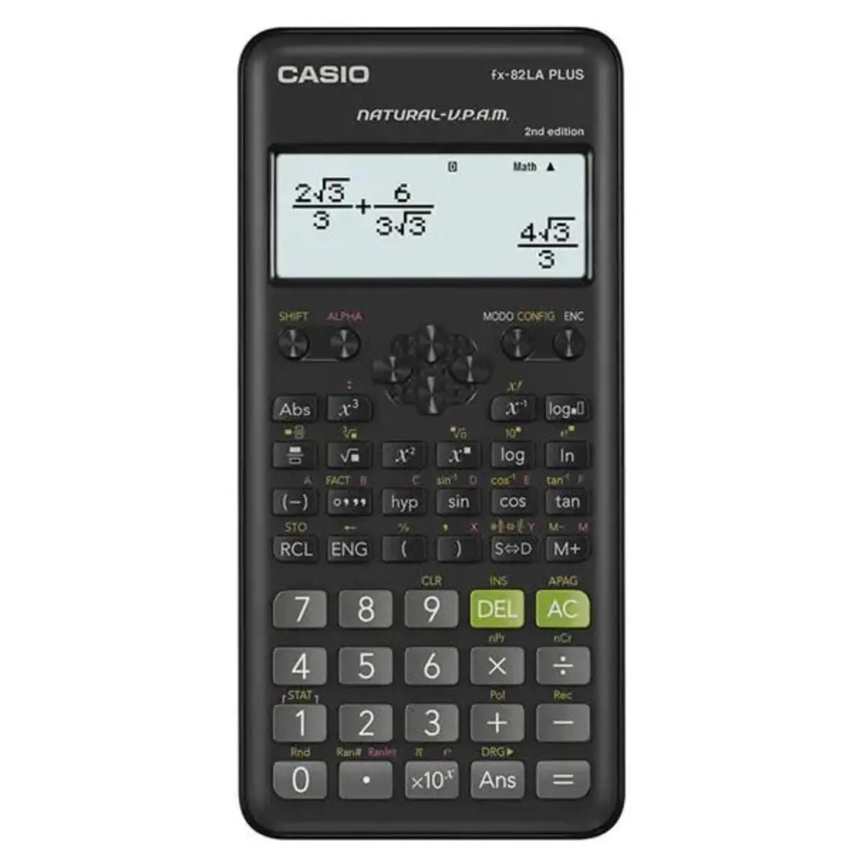 Calculadora Científica Casio Fx-82la Plus2 252 Funciones Elegir Color Negro - Casio - empaque
