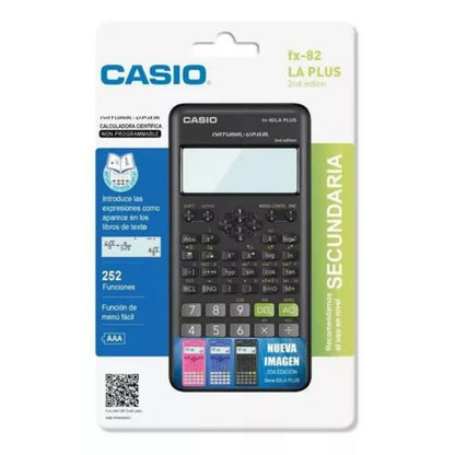 Calculadora Científica Casio Fx-82la Plus2 252 Funciones Elegir Color Azul - Casio - vista lateral