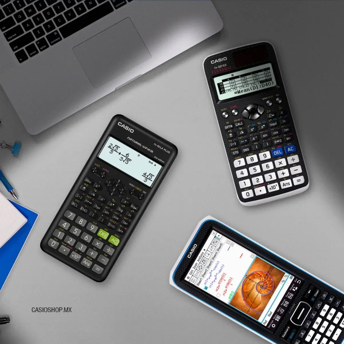 Calculadora Científica Casio Fx-82la Plus2 252 Funciones Elegir Color Azul - Casio - empaque