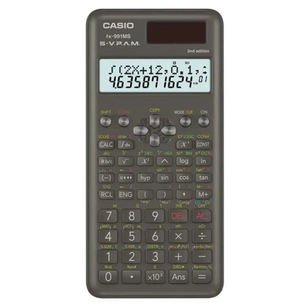 Calculadora Científica Casio 401 Funciones Dígitos Fx-991ms - Casio - vista trasera