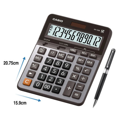 Calculadora de Escritorio Casio Gx-120b 12 Dígitos Cuadrada - Casio - vista lateral