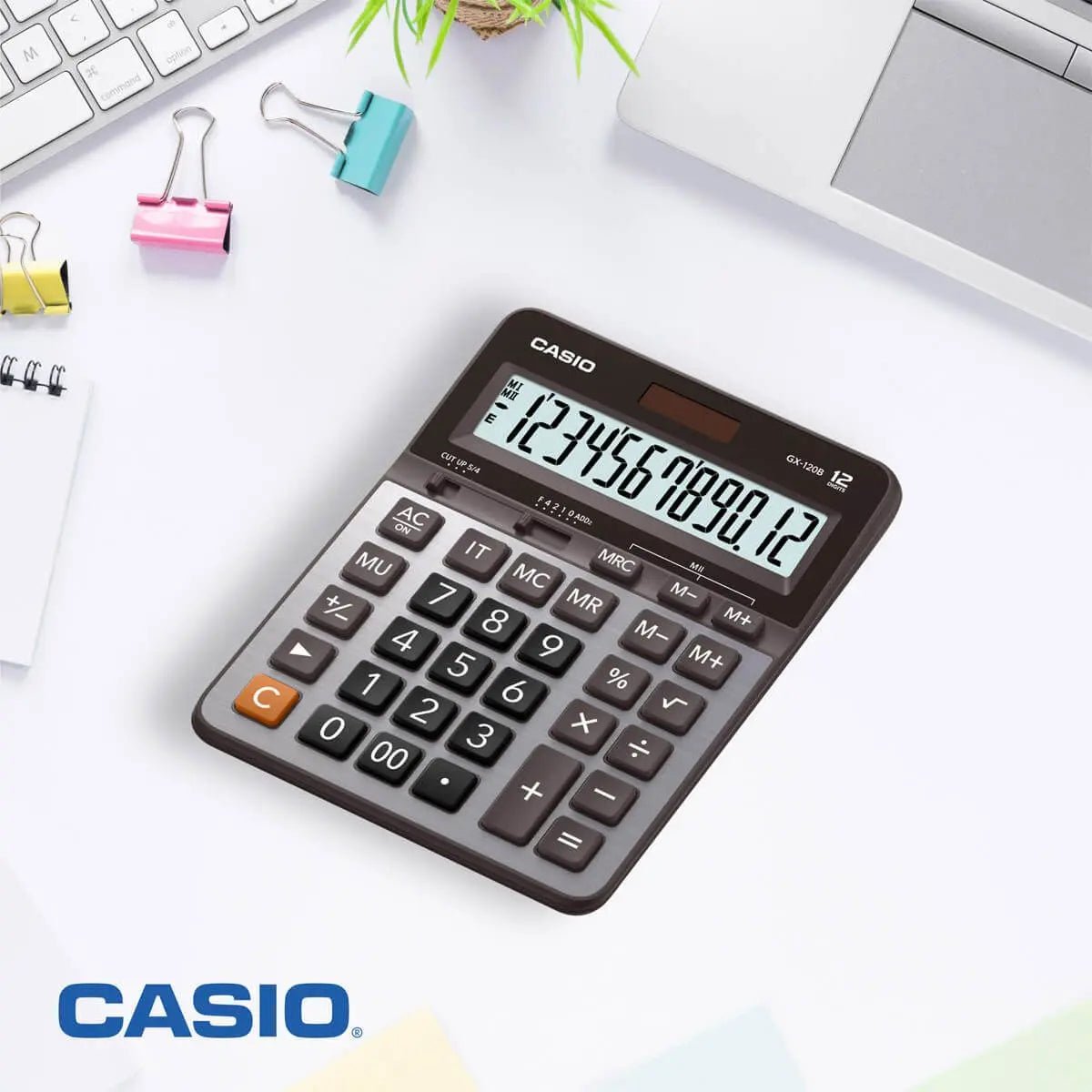 Calculadora de Escritorio Casio Gx-120b 12 Dígitos Cuadrada - Casio