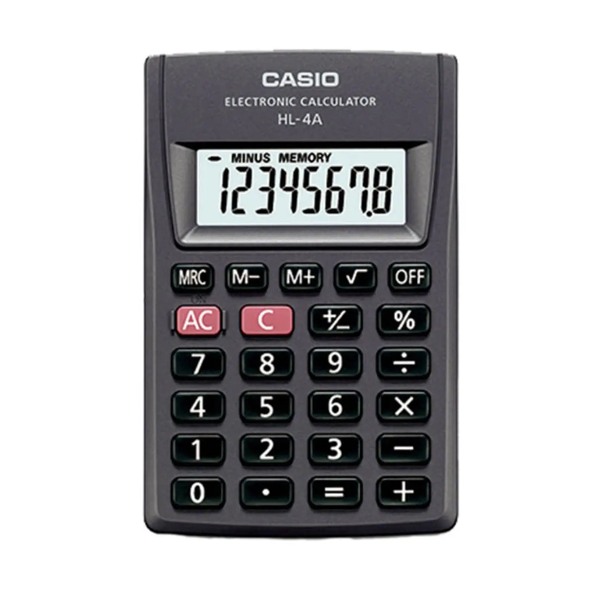 Mini Calculadora Casio Hl-4a 8 Dígitos Portátil Bolsillo - Casio - empaque
