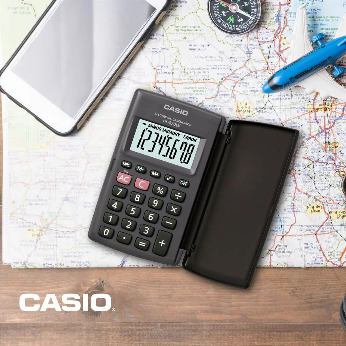 Calculadora Casio Portatil Negra 8 Dígitos 10x12 Cm Con Tapa - Casio - accesorios