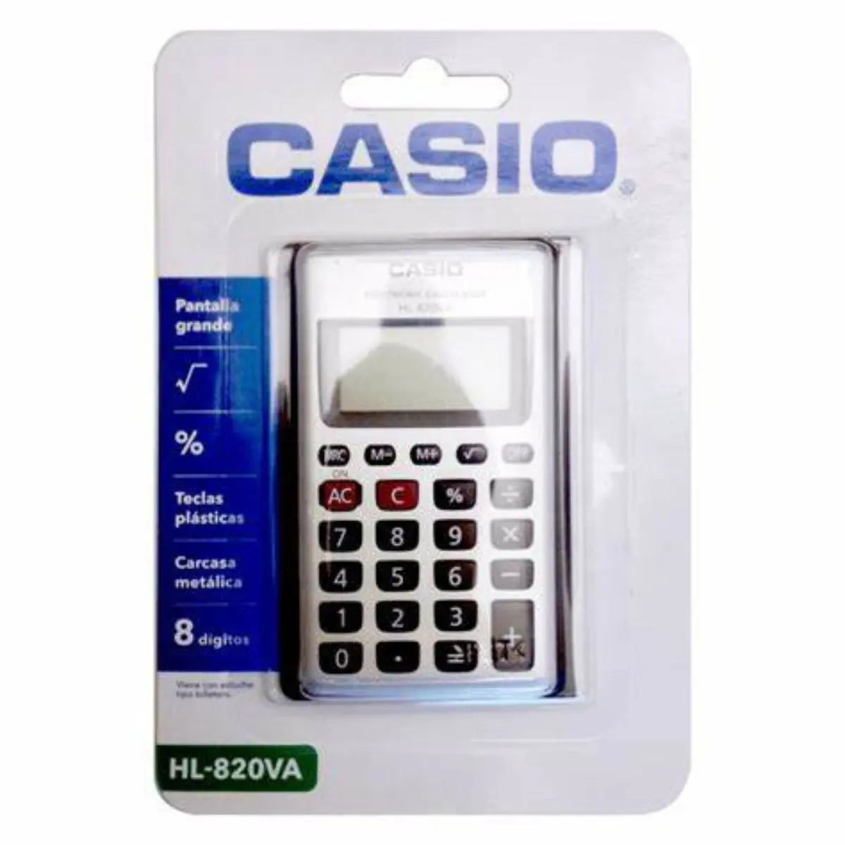 Calculadora Portatil Casio Hl-820va Gris 8 Digitos 10x12cm - Casio - empaque