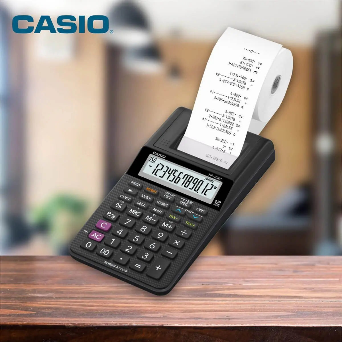Calculadora Con Impresor Casio Sumadora Hr-10rc - Casio - uso