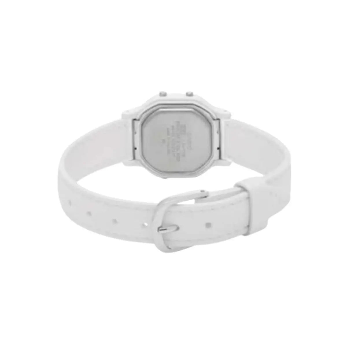 Reloj Casio La11w Dama Retro Clasico Original Correa Blanco Bisel Blanco, fondo Neutro - Casio