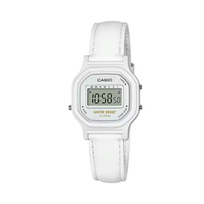 Reloj Casio La11w Dama Retro Clasico Original Correa Blanco Bisel Blanco, fondo Neutro - Casio - detalle