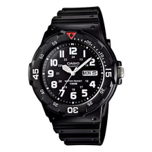 Reloj pulsera Casio Mrw-200h-1b2v con correa de resina color negro - bisel negro/rojo - Casio - vista lateral