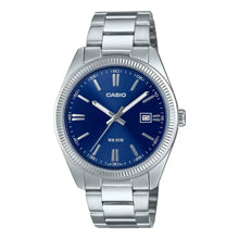 Reloj Casio Analogico Mtp-1302d-2av Correa Plateado Bisel Plateado Fondo Azul Marino - Casio - vista lateral