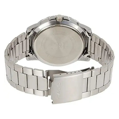 Reloj Casio Hombre Mtp-vd01d, 50m, Fondo Azu, Correa Plateado, Bisel Plateado - Casio - detalle