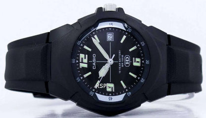 Reloj Casio Mw-600f-1av Resina Color Negro Fondo Negro - Casio